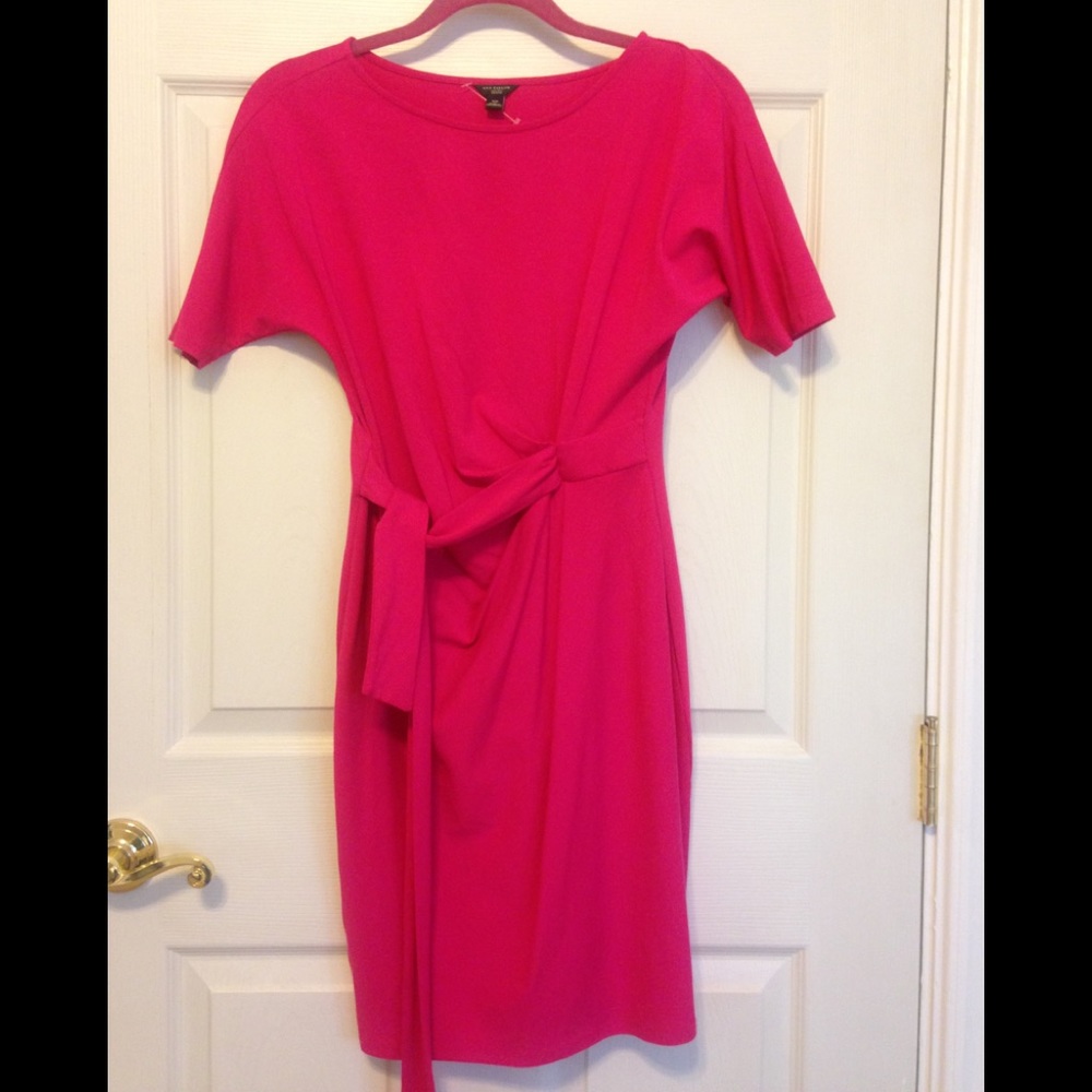Like new Ann Taylor SP cotton pink faux wrap dress